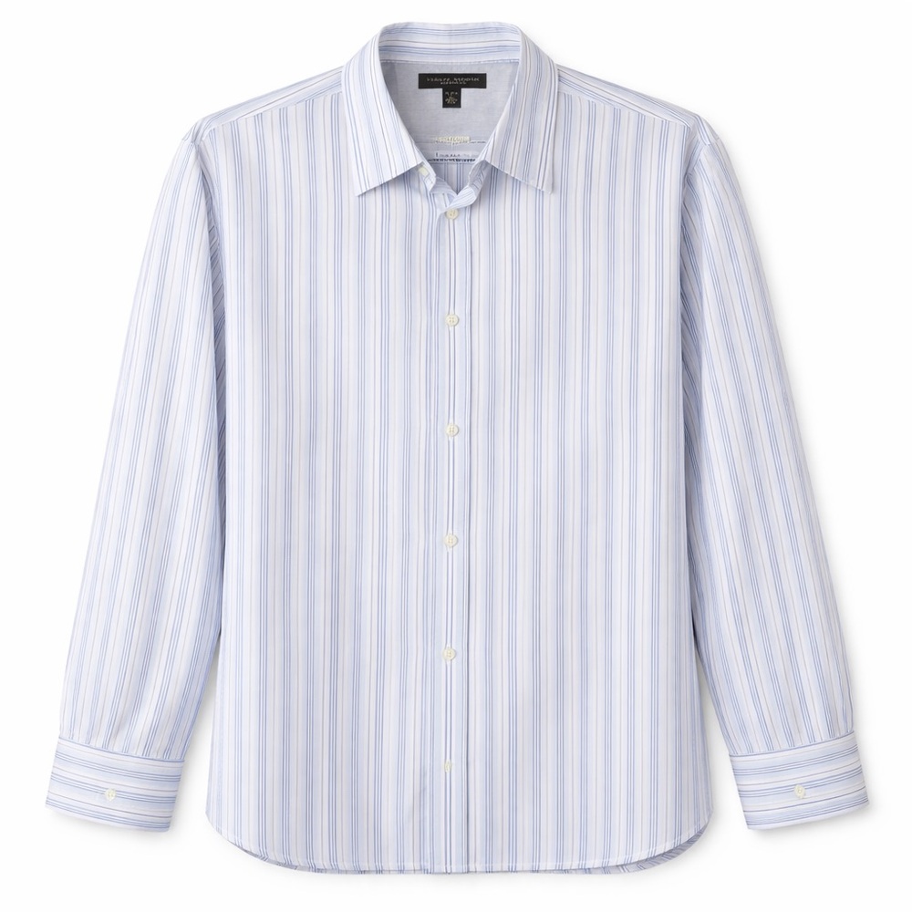 Banana Republic Classic Fit Blue White Stripe Dress Shirt Large